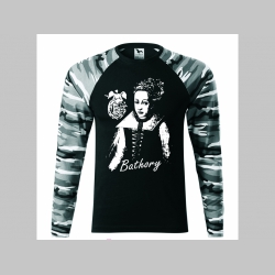 Elizabeth Bathory - Alžbeta Bátoriová pánske tričko (nie mikina!!) s dlhými rukávmi vo farbe " metro " čiernobiely maskáč gramáž 160 g/m2 materiál 100%bavlna